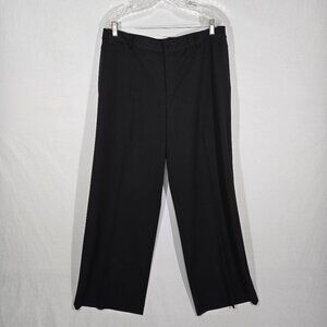 RALPH LAUREN Quite Luxury BLACK High Rise Straight Leg Pants Women Plus Size 18W